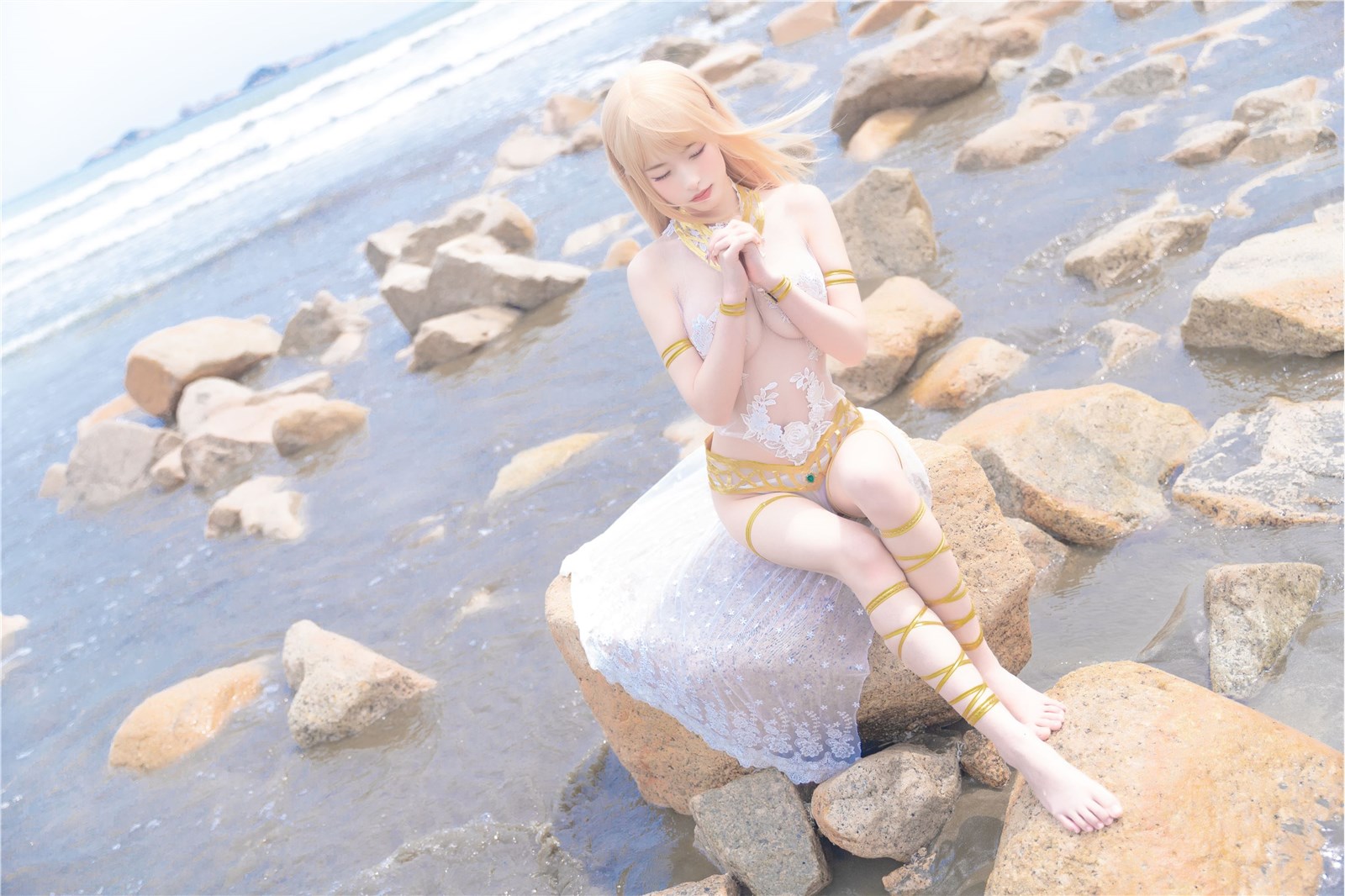 Shimizu Yunai NO.023 Mary Rose white swimsuit(18)